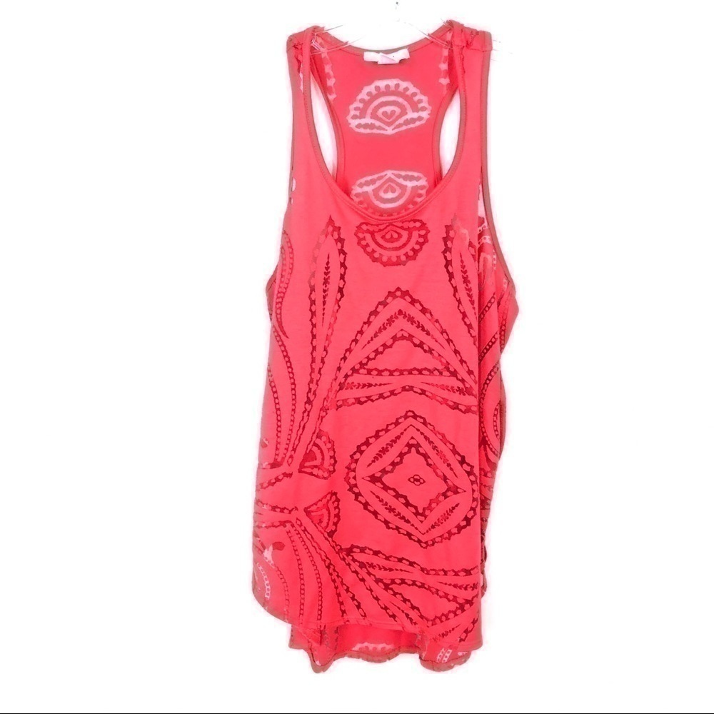 Bar III coral laser Cut Out Tank top - Picture 6 of 7